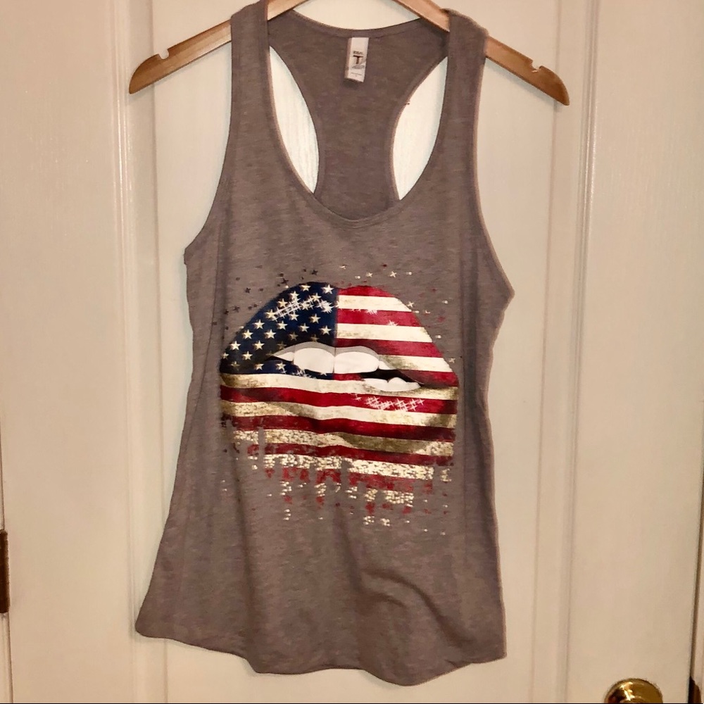 NEW FLAG MOUTH RACER BACK TANK